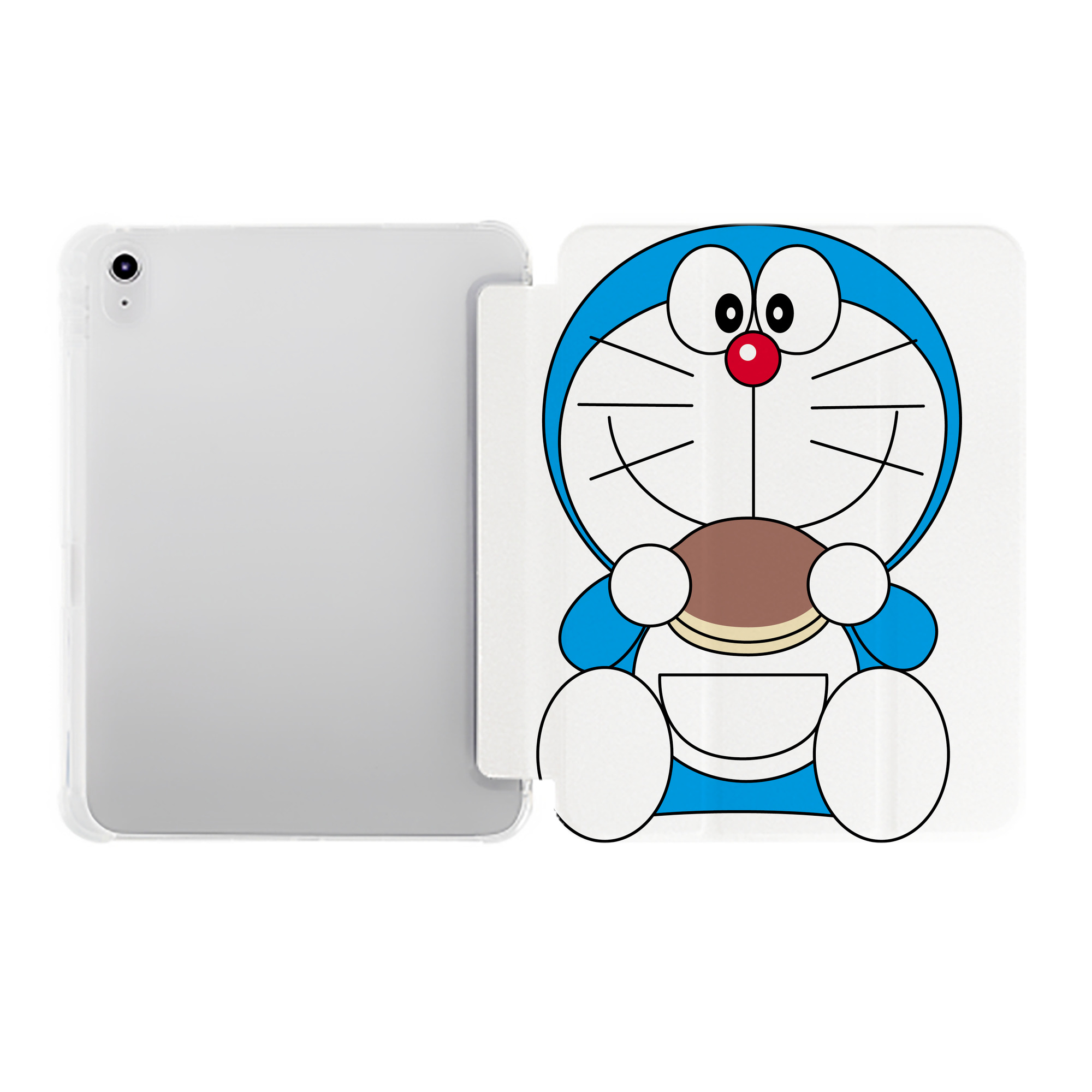 （画像用） ドラえもん Doraemon IPad ケース ペン収納付き 三つ折りスタンド PUレザー×シリコン 対応機種9.5/10.5/10.9インチ